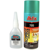 Клей цианоакрилатний з активатором Akfix 705 (100г + 400мл)